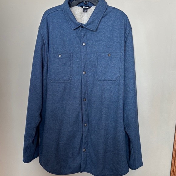 Eddie Bauer thermal sherpa lined snap closer shacket coat with pockets Tall 3xl - Picture 1 of 10